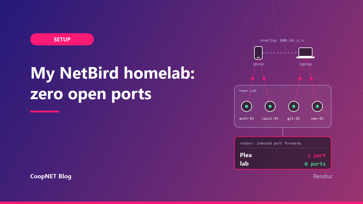 My NetBird homelab: zero open ports