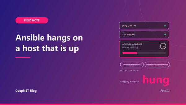 Stop Ansible hanging forever on a host that is "up"