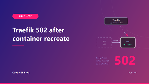 Why Traefik 502s your service right after you recreate its container